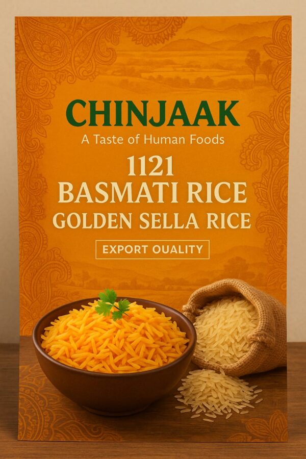 1121 Basmati Rice (Golden Sella Rice) 50kg/Bag