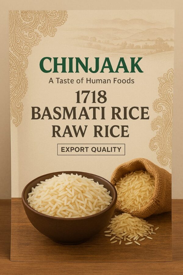 1718 Basmati Rice (Raw Rice) 50kg/Bag