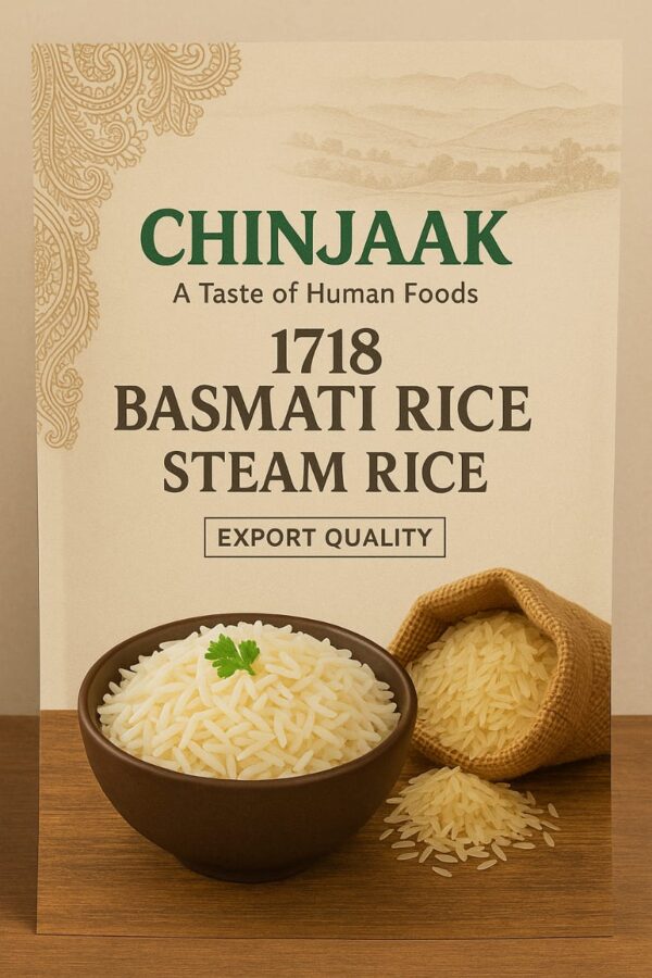 1718 Basmati Rice (Steam Rice) 50kg/Bag