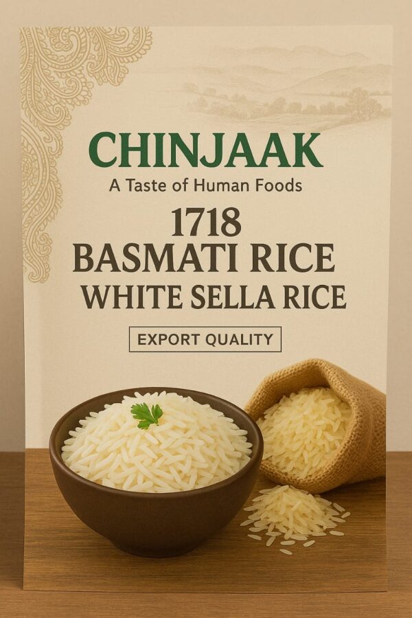 1718 Basmati Rice  (White Sella Rice) 50kg/Bag
