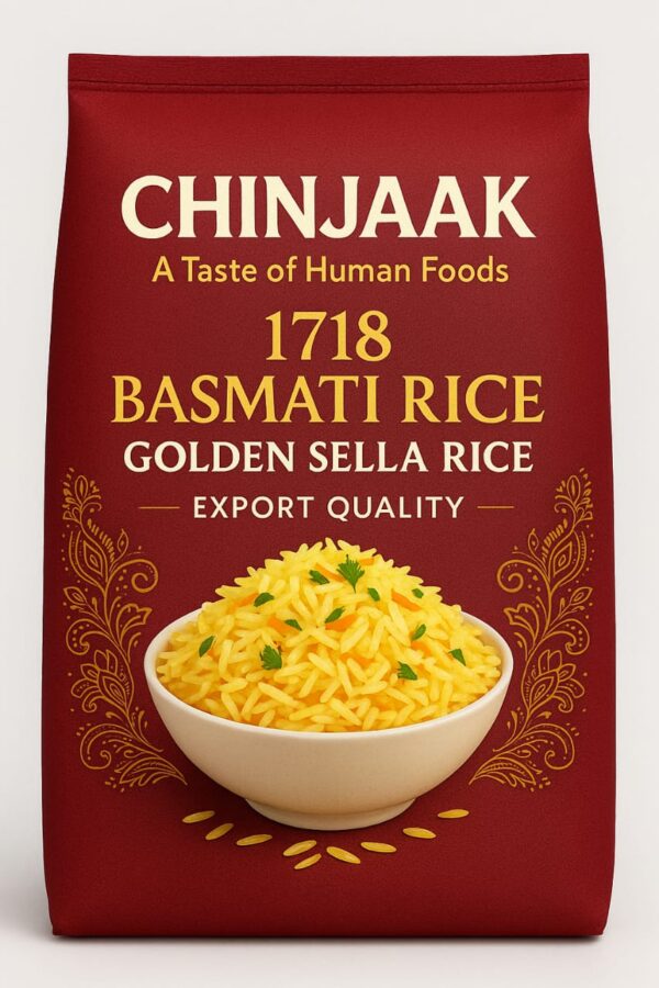1718 Basmati Rice (Golden Sella Rice) 50kg/Bag
