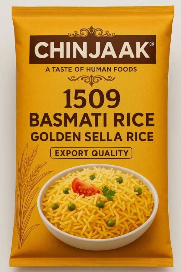 1509 Basmati Rice (Golden Sella Rice) 50kg/Bag